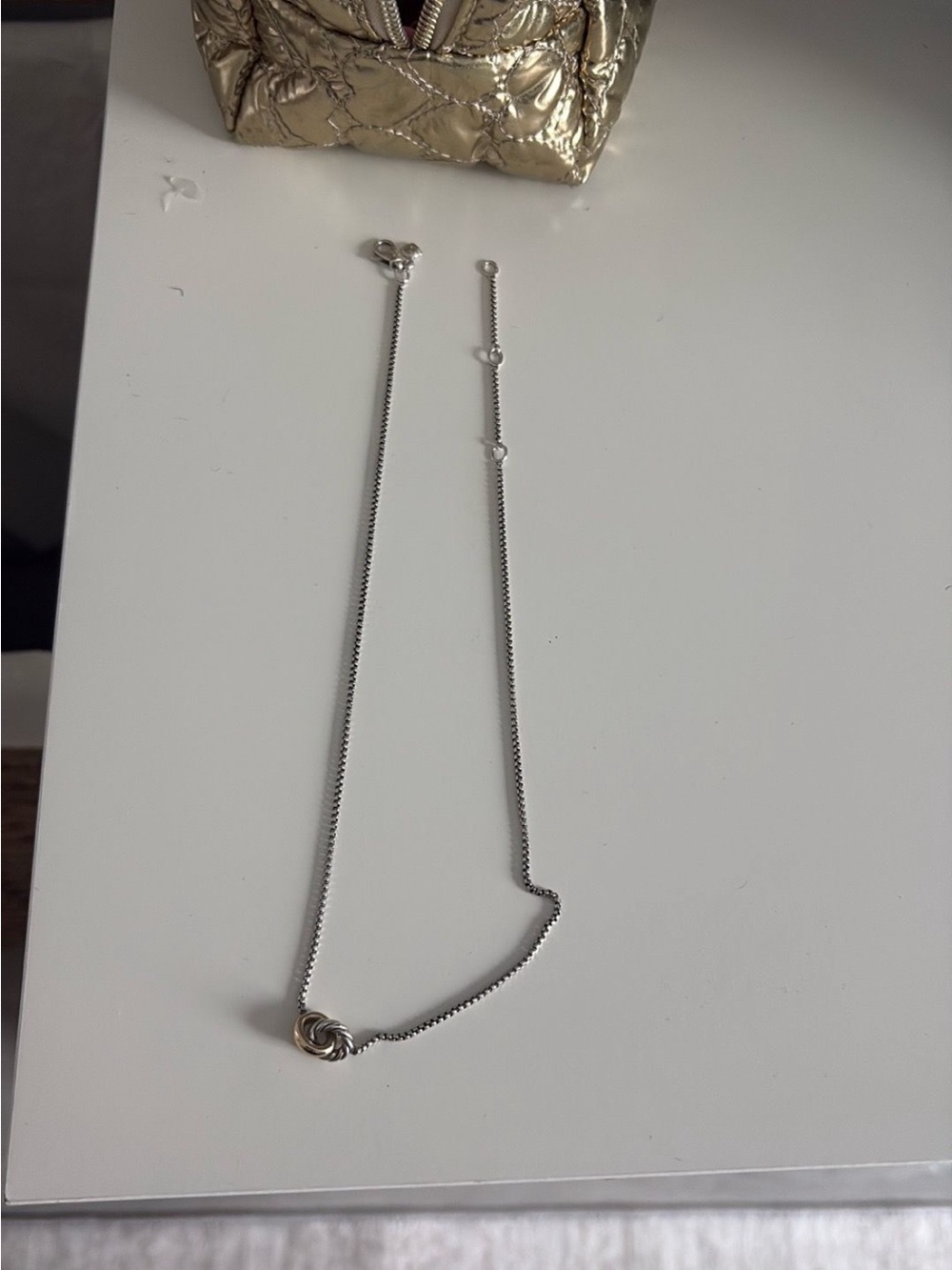 David Yurman Silver Cable Knot Necklace